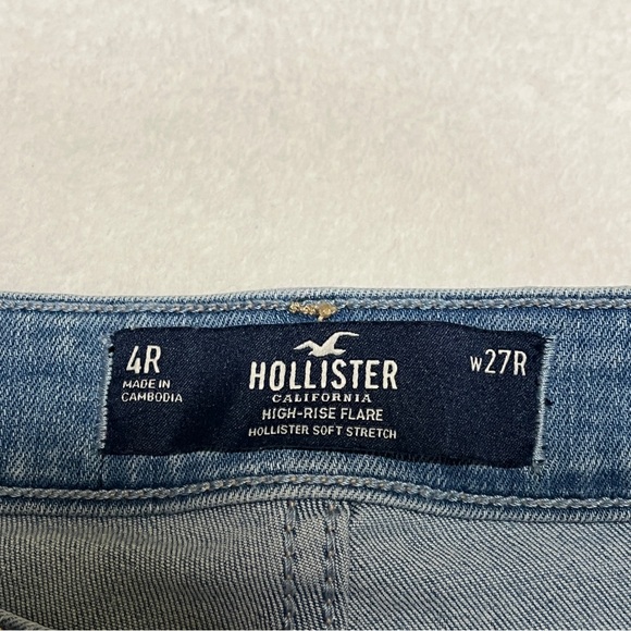 Hollister Women High-Rise Flare Hollister Soft Stretch Light Wash Size 4R (W-27) - Picture 8 of 15